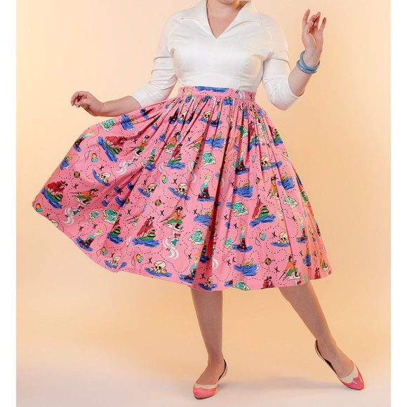 Pinup Couture Dresses & Skirts - Pinup Couture Neverland Print Jenny Skirt 4X